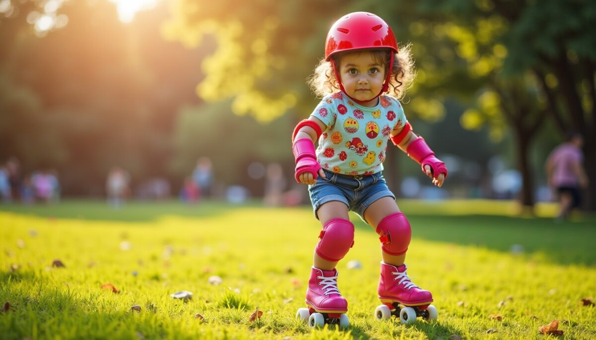 Graver l'Enfance en Images : Saisir la Magie des Premiers Pas sur Patins à Roulettes